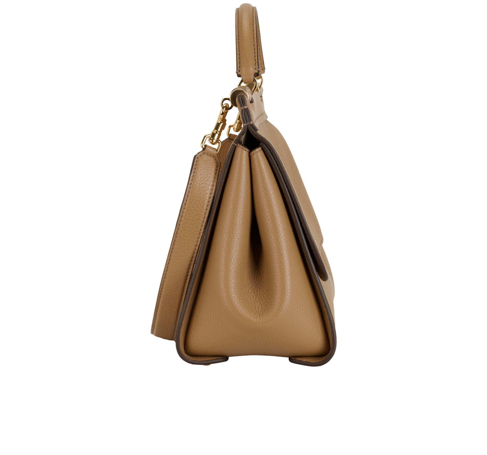 Sicily Top Handle Bag, &pound;695, Handbags, Beige, Leather, Side view